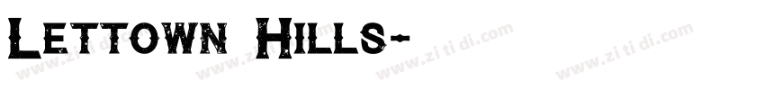 Lettown Hills字体转换